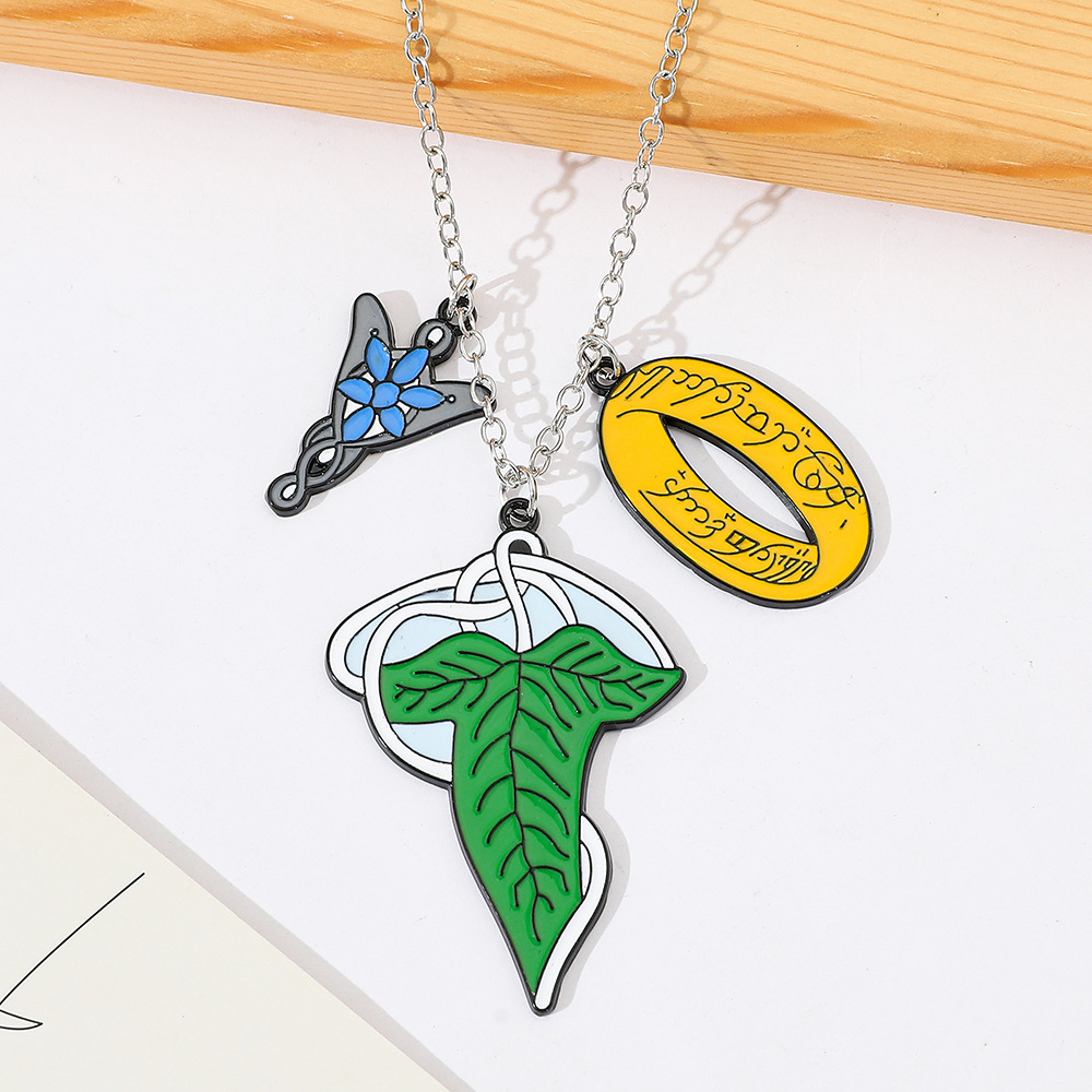 Men Accessories Necklace - Naszyjnik Władca Pierścieni Elfy Modny Kreatywny