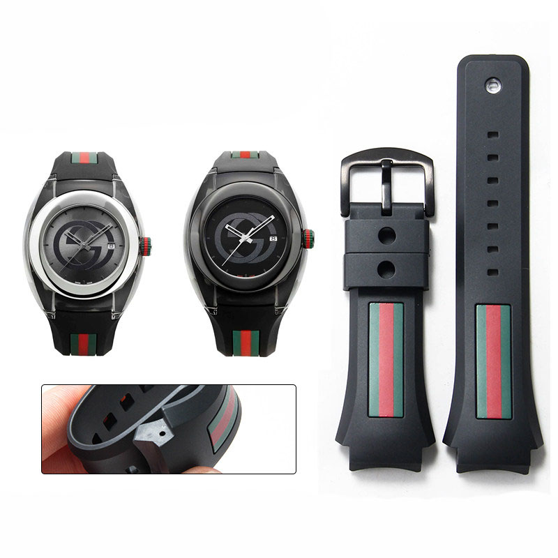 Men'S Accessories Gucci - Dla Gucci YA137/YA137107A Gumowy Pasek do