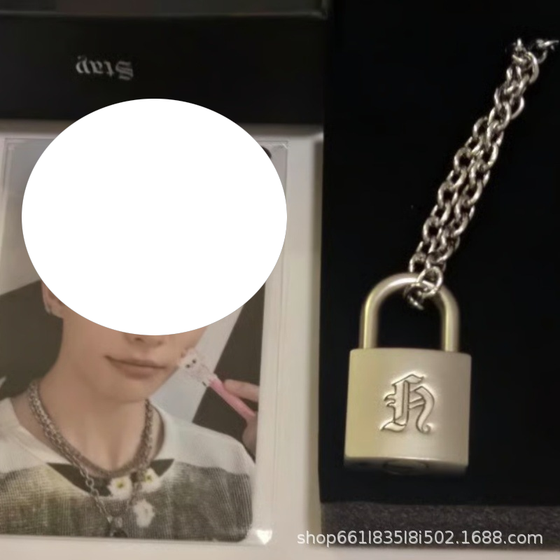 Mens Accessories Style - Modny, kreatywny metalowy naszyjnik z zamkiem,