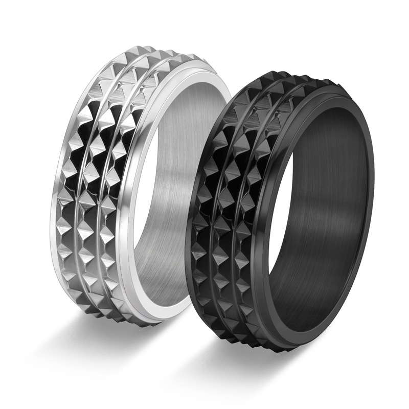 Men Accessories Egypt - Egypt Pyramid Fidget Spinner Men Rings