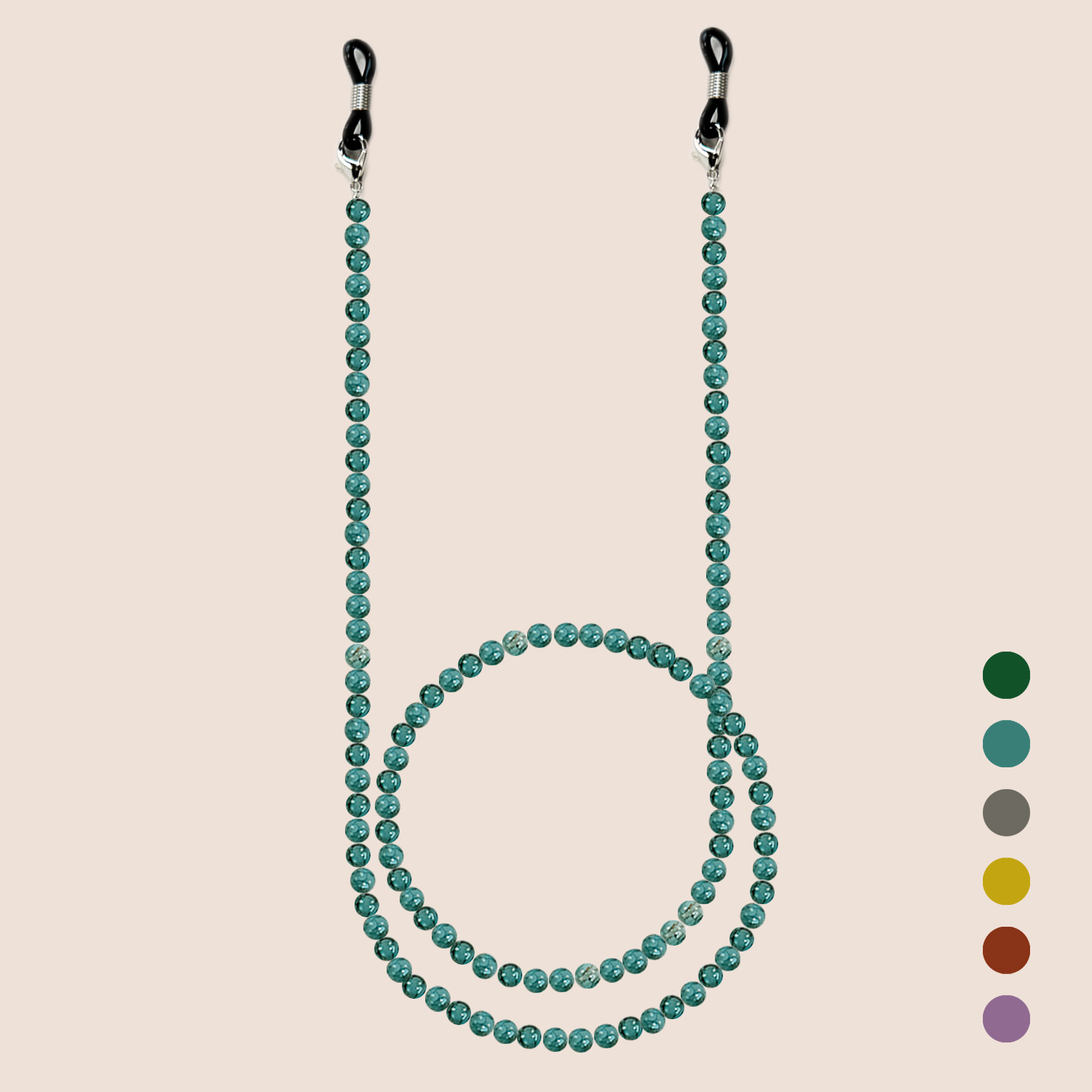Men Accessories Neck Chain - Chiński Łańcuszek do Okularów z Koralikami,
