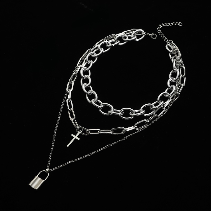 FNQUFUJ Warstwowa grunge estet – Men Accessories Neck Chain recenzja i cena