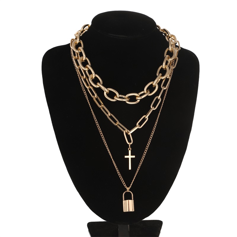 FNQUFUJ Warstwowa grunge estet – Men Accessories Neck Chain recenzja i cena