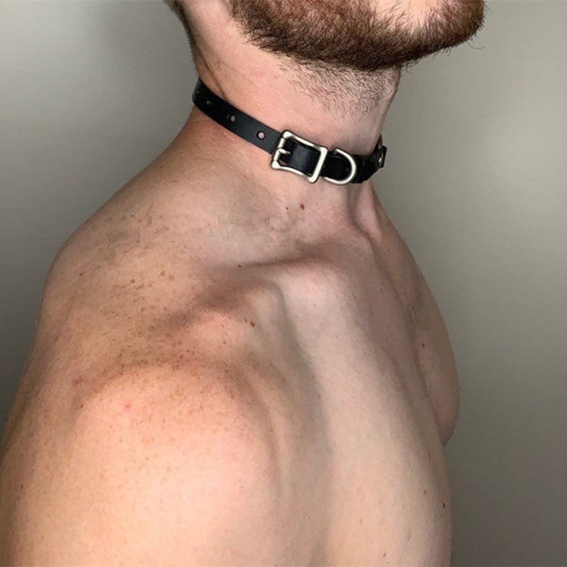 Stylowy choker ze skóry syntet – Men Accessories Neck Chain recenzja i cena
