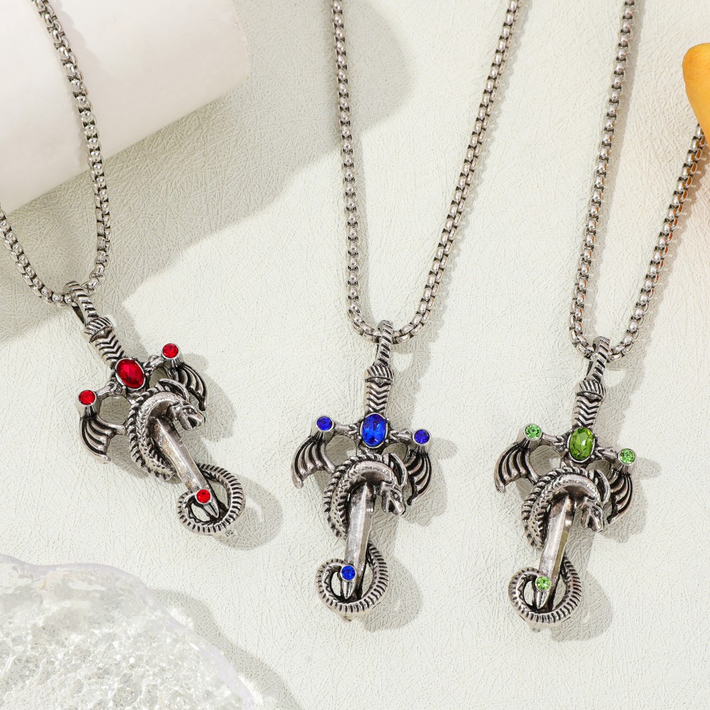 Retro wielobarwny naszyjnik ze – Men Accessories Necklace recenzja i cena