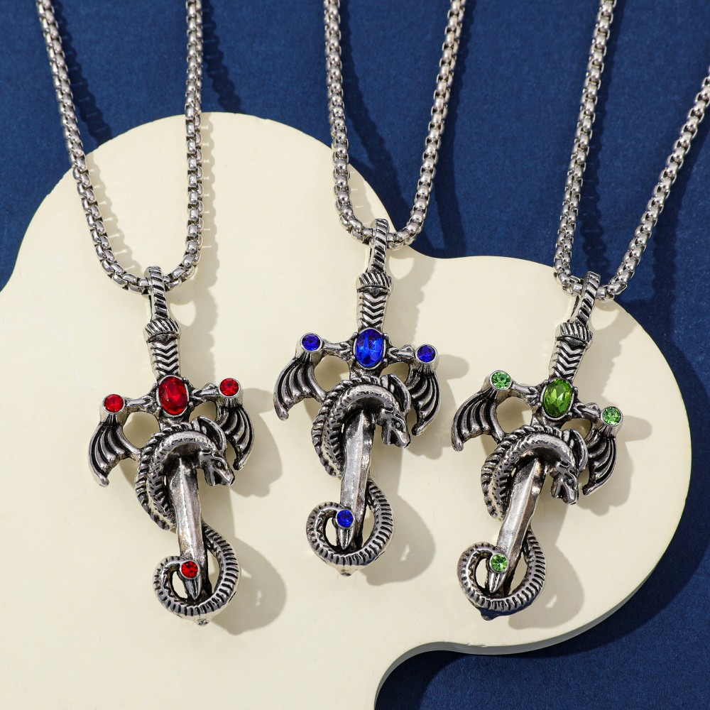 Retro wielobarwny naszyjnik ze – Men Accessories Necklace recenzja i cena