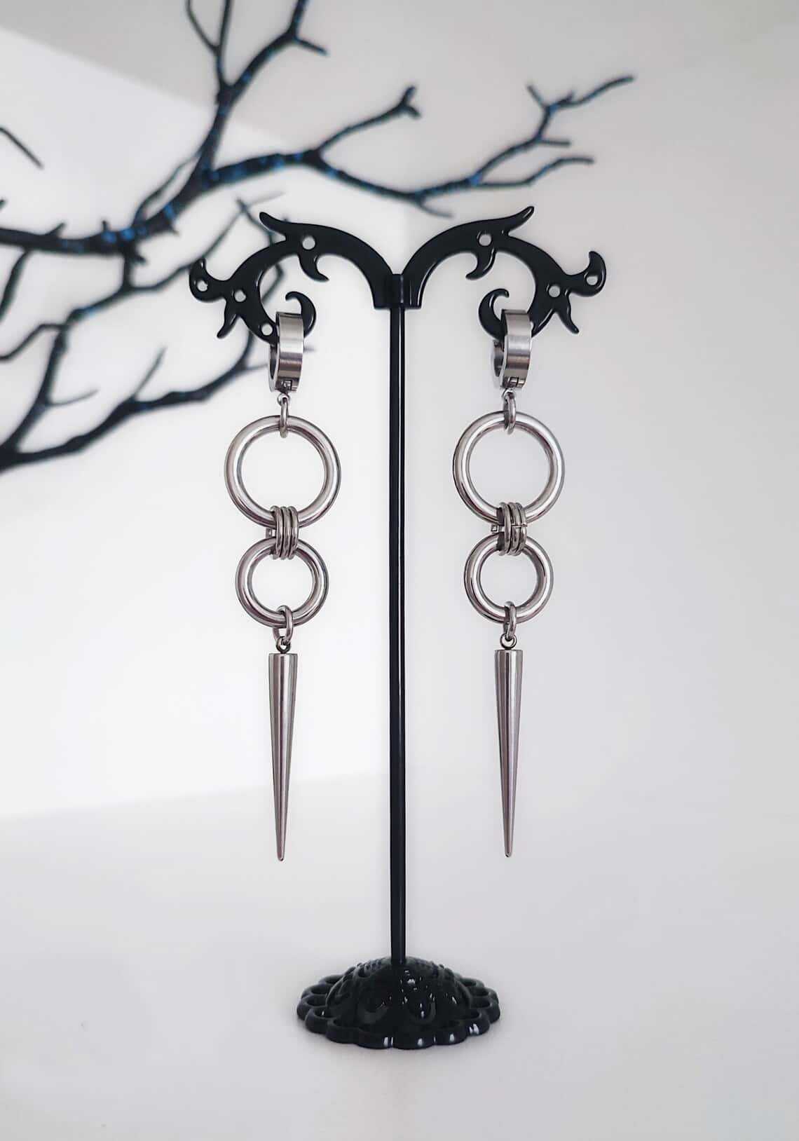 Kolczyk z nitami w stylu punk, – Men Accessories Tips recenzja i cena