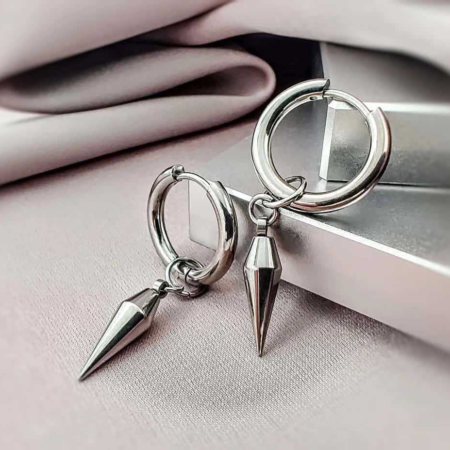 Kolczyk z nitami w stylu punk, – Men Accessories Tips recenzja i cena