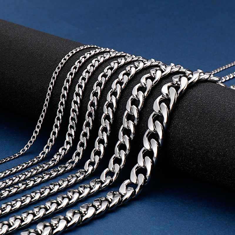 Srebrny naszyjnik męski z płas – Men Accessories Neck Chain recenzja i cena