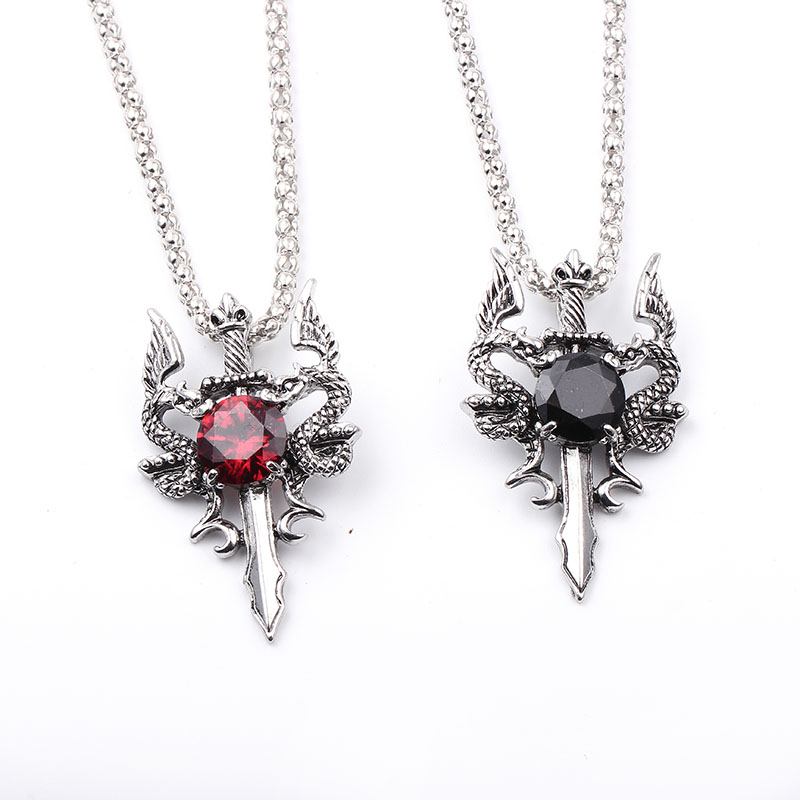Naszyjnik Krzyż z Czarnym Kami – Men Accessories Necklace recenzja i cena